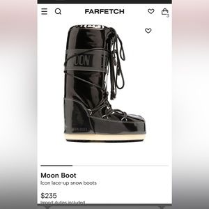 black moon boots metallic